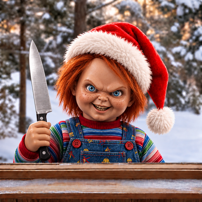 Creepy Christmas Window Decal