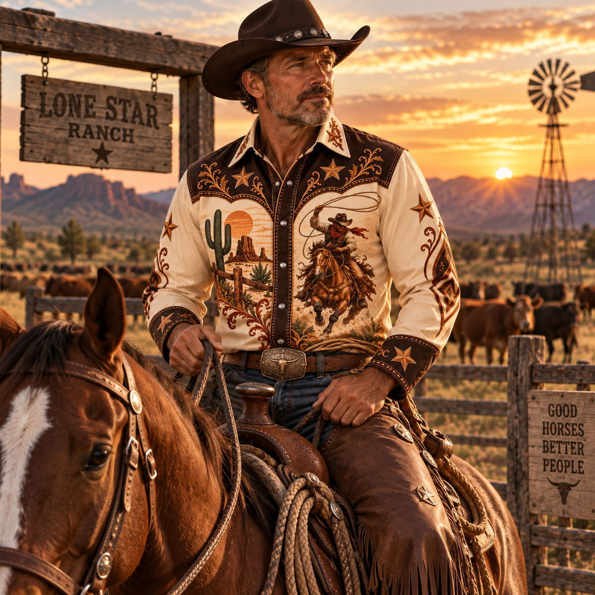 Western Cowboy Shirt – Gift for Cowboy and Country Music Lovers