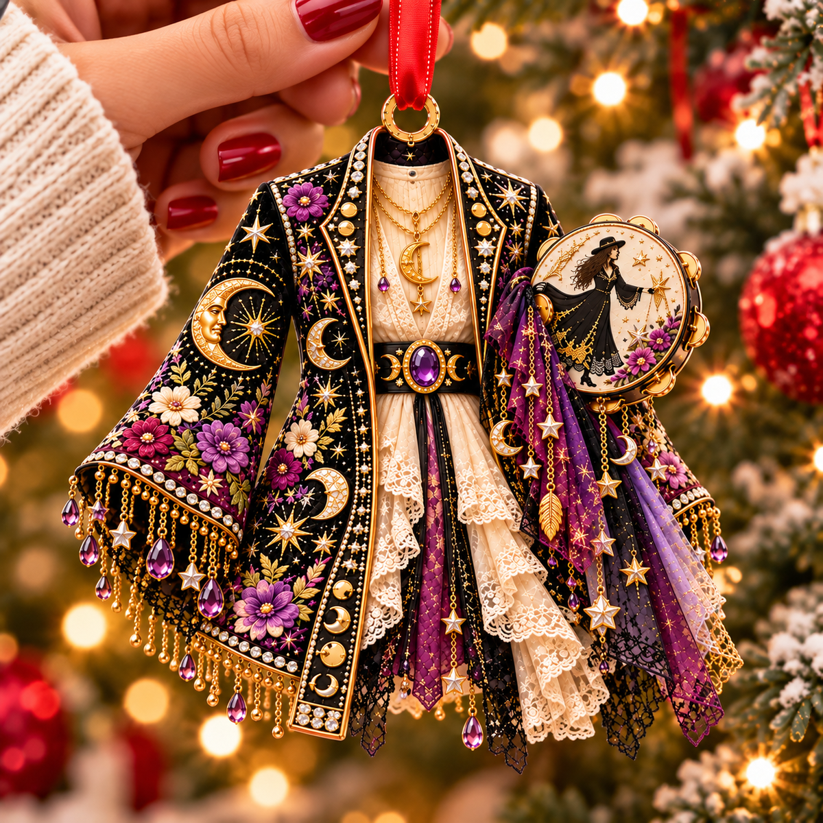 Stevie Nicks Christmas Ornament- Classic Music Legend Gift