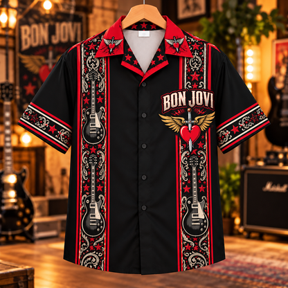 Bon Jovi Hawaiian Shirt – Classic Rock Inspired Gift Featuring Jon Bon Jovi