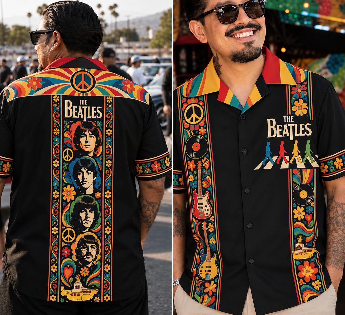 The Beatles Hawaiian Shirt – Retro Psychedelic Rock Inspired Gift Featuring Abbey Road