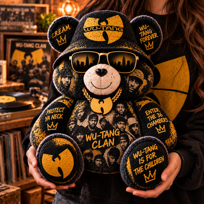 Wu-Tang Clan Custom Shaped Bear Pillow – Unique Gift for Wu-Tang Clan Fans & 90s Hip-Hop Lovers