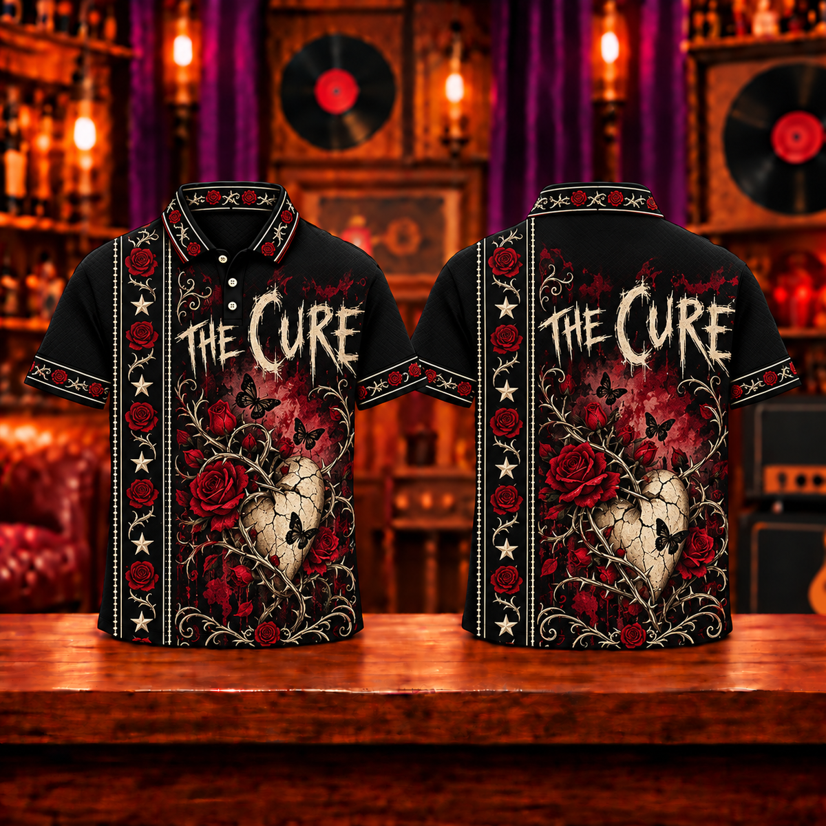 The Cure Vintage Polo Shirt - Classic Rock Music Fan Gift