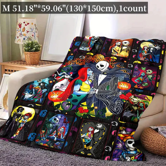 Couple Skull Gothic Blanket