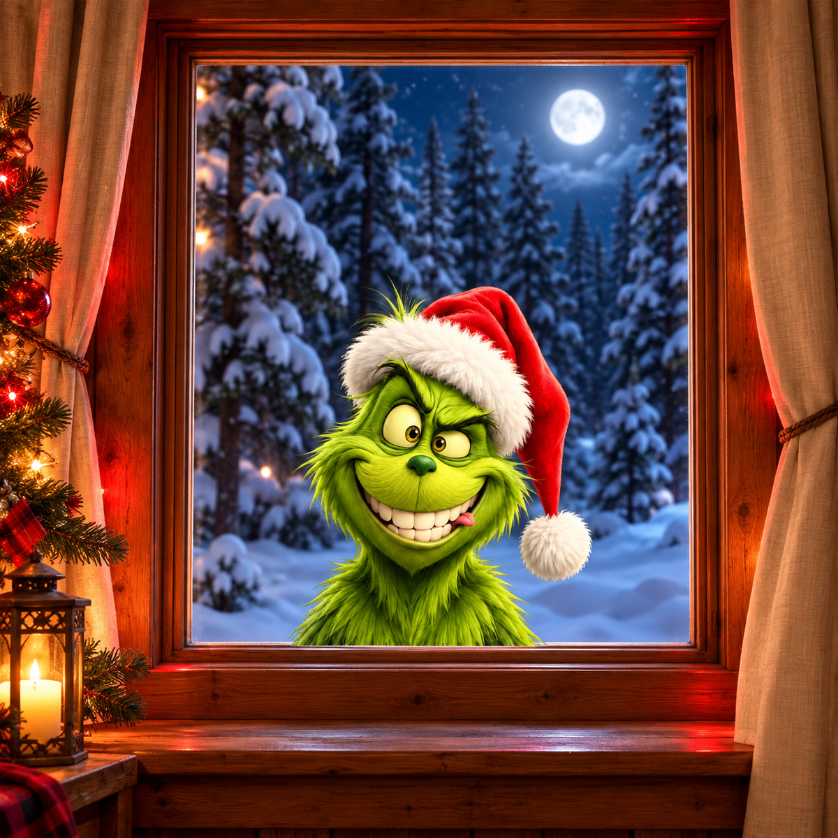Creepy Christmas Window Decal