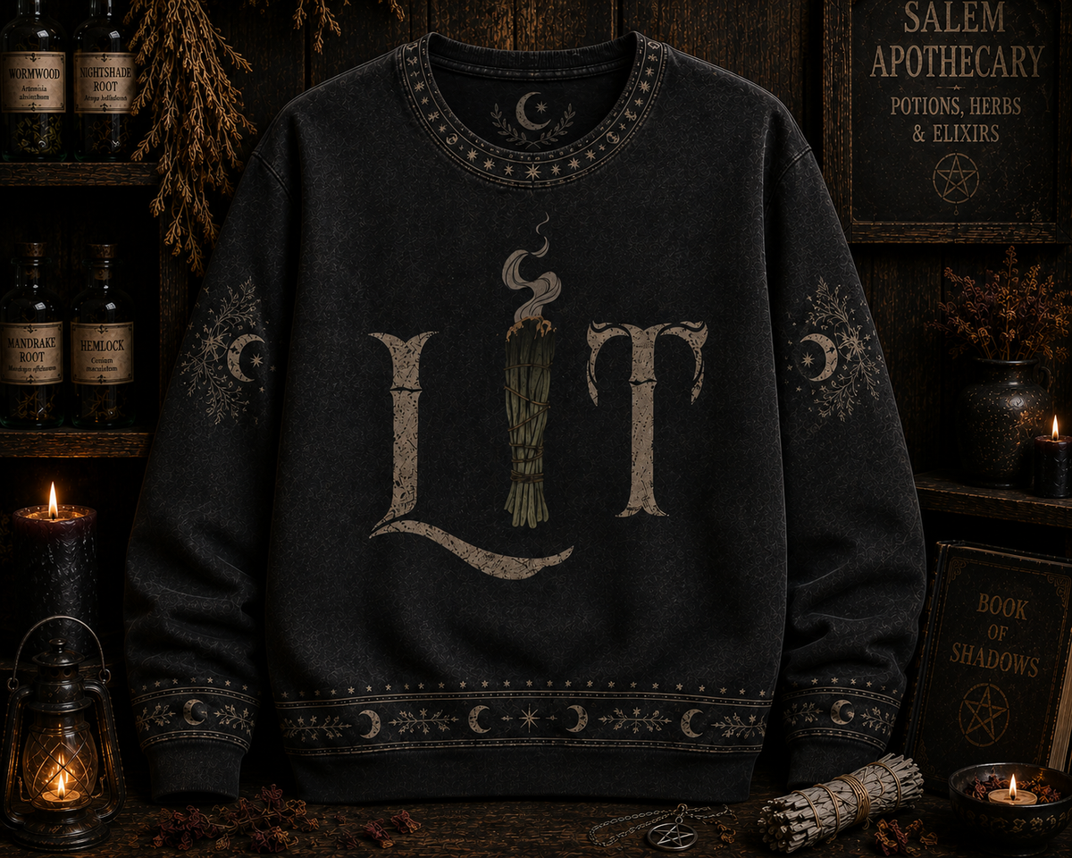 Lit Shirt Funny Halloween Shirts Pagan Witch  – Witchy Gothic Shirt