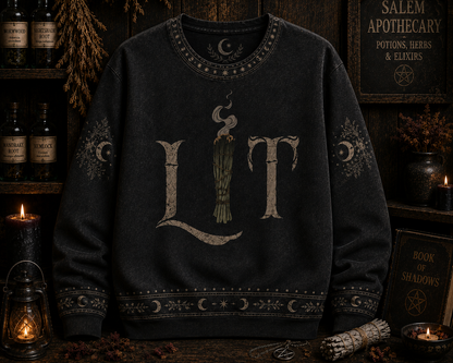 Lit Shirt Funny Halloween Shirts Pagan Witch  – Witchy Gothic Shirt