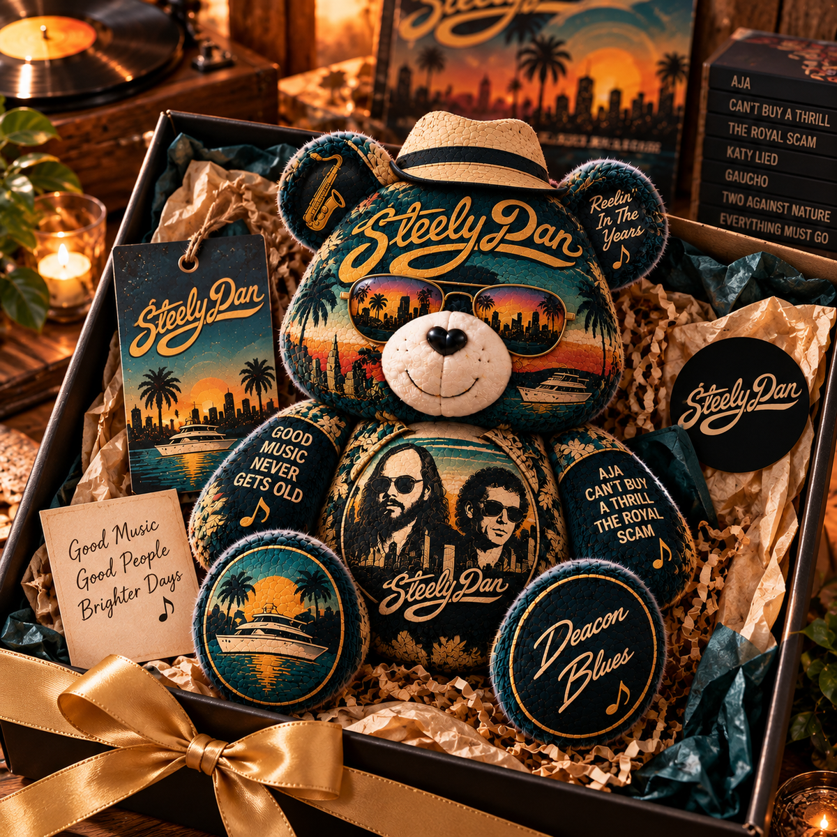 Steely Dan Custom Shaped Bear Pillow – Unique Gift for Classic Music Lovers