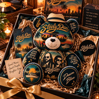 Steely Dan Custom Shaped Bear Pillow – Unique Gift for Classic Music Lovers