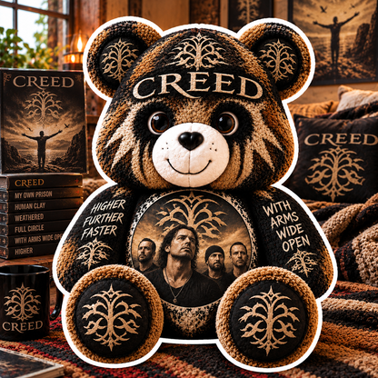 Creed Custom Shaped Bear Pillow – Unique Gift for Classic Music Lovers