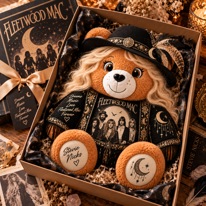 Fleetwood Mac Custom Shaped Bear Pillow – Classic Music Legend Gift