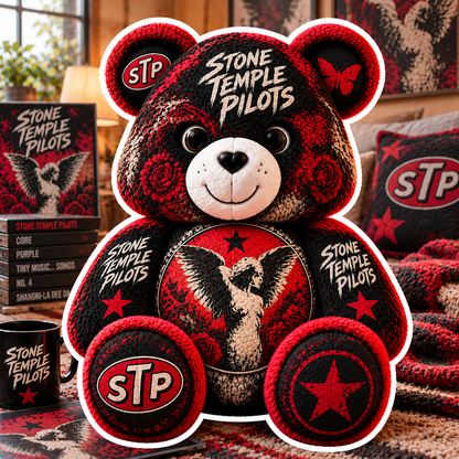 Stone Temple Pilots-Custom Shaped Bear Pillow – Unique Gift for Classic Music Lovers