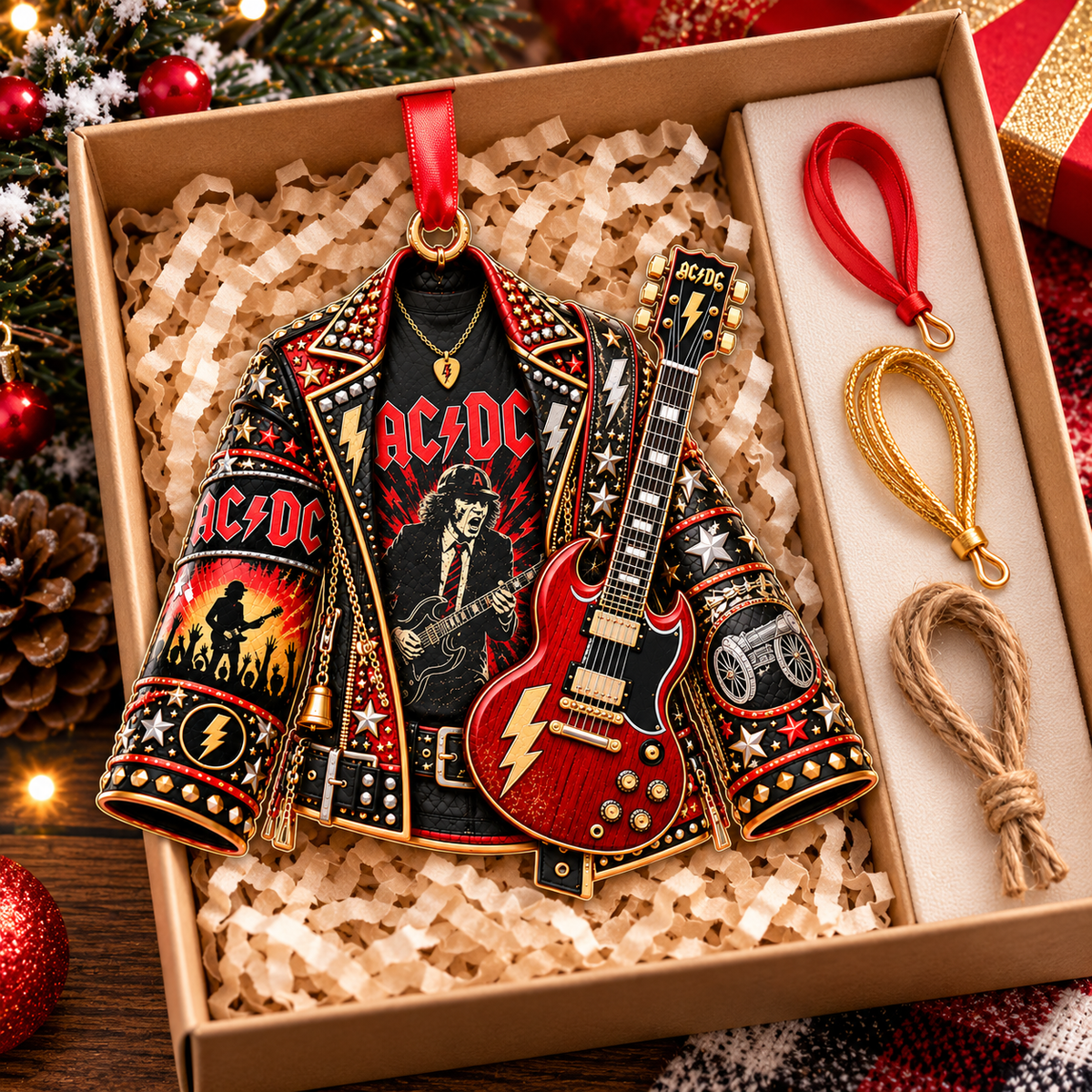 AC/DC Christmas Ornament -  Classic Music Legend Gift