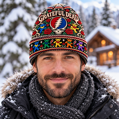 Grateful Dead Beanie Hat - Retro Rock Music Gift