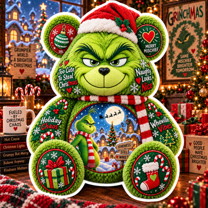 Grinch Christmas Custom Shape Pillow 2 – Gift for Grinch Lovers