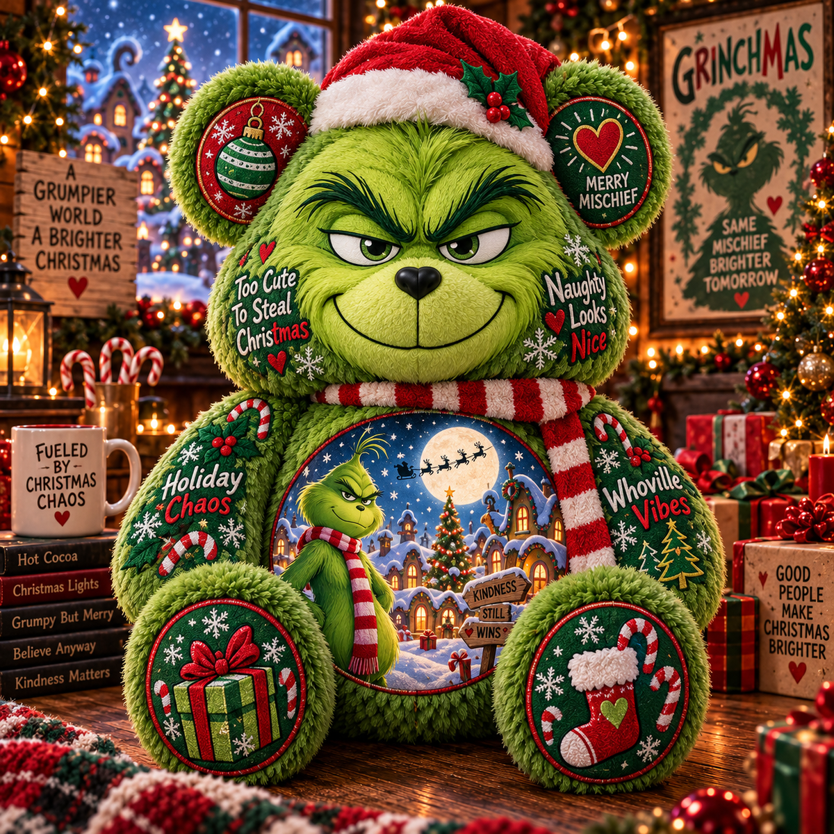 Grinch Christmas Custom Shape Pillow 2 – Gift for Grinch Lovers