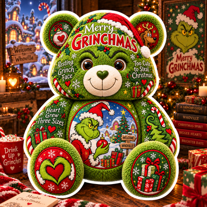 Grinch Christmas Custom Shape Pillow – Gift for Grinch Lovers