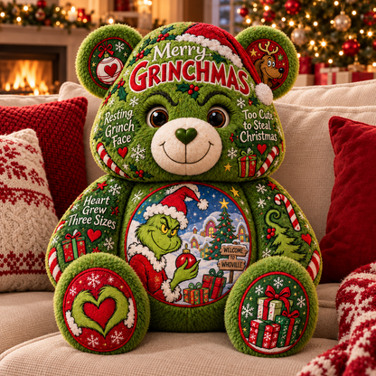 Grinch Christmas Custom Shape Pillow – Gift for Grinch Lovers