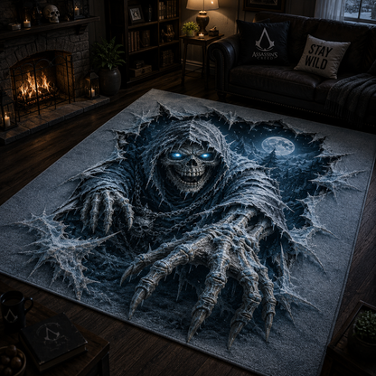 Grim Reaper 3D Illusion Area Rug