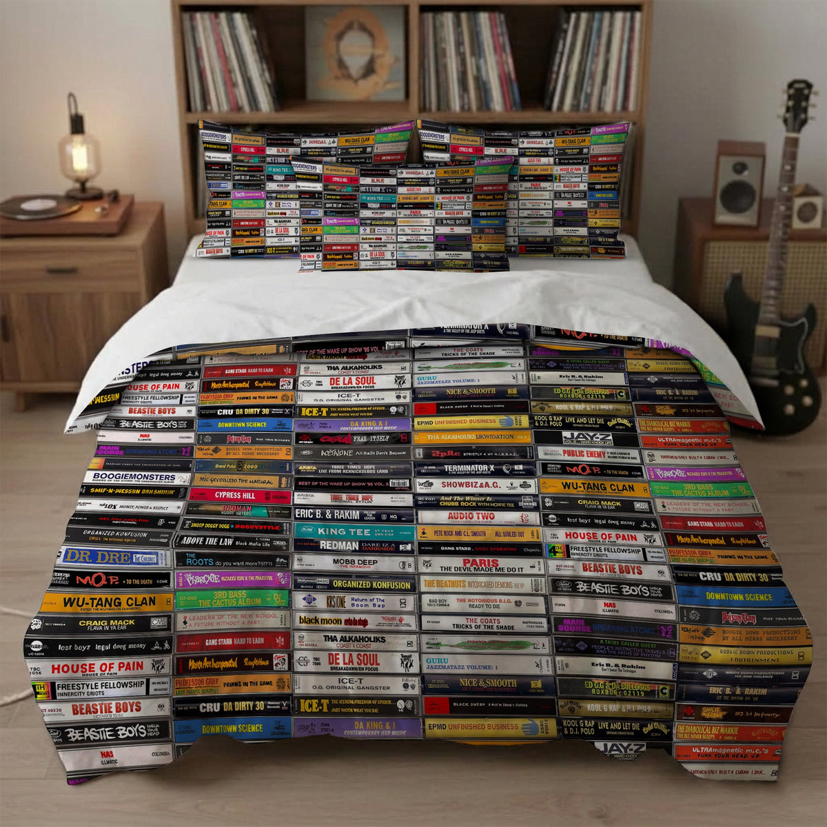 Classic 80’s & 90’s Hip Hop Cassette Bedding Set -Gift For Classic Music Lovers