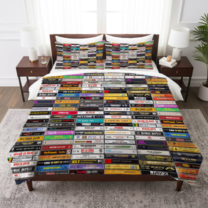 Classic 80’s & 90’s Hip Hop Cassette Bedding Set -Gift For Classic Music Lovers