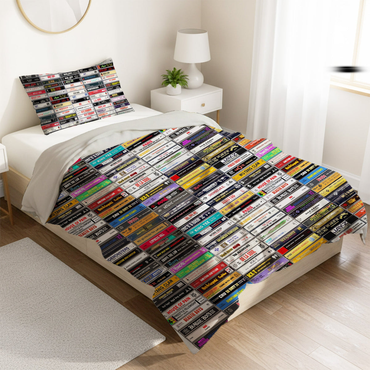 Classic 80’s & 90’s Hip Hop Cassette Bedding Set -Gift For Classic Music Lovers