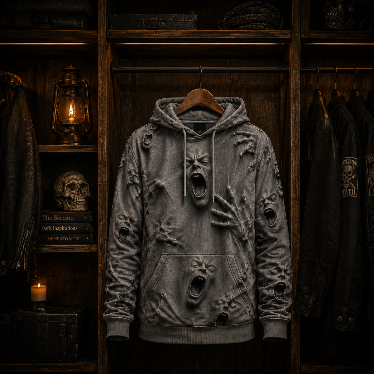 Trapped Souls Horror Hoodie – Creepy Halloween Gift for Dark Art & Horror Lovers