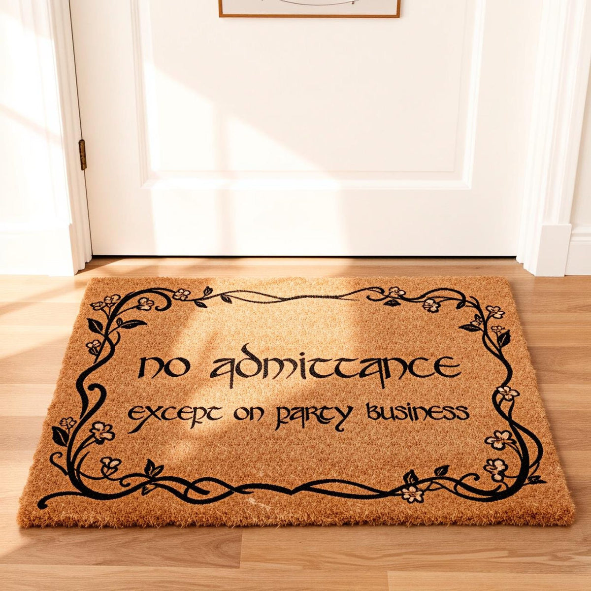 No Admittance Except On Party Business Doormat, Funny Home Doormat