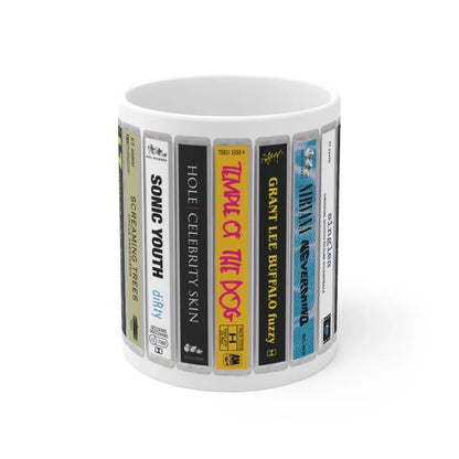 Retro Grunge Band Cassette Collection Mug