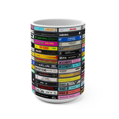 Classic Punk Rock Cassette Accent Mug