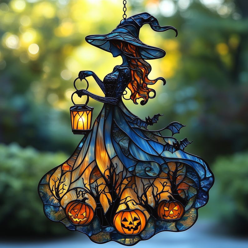 Spooky Witch Glow – Acrylic Window Suncatcher
