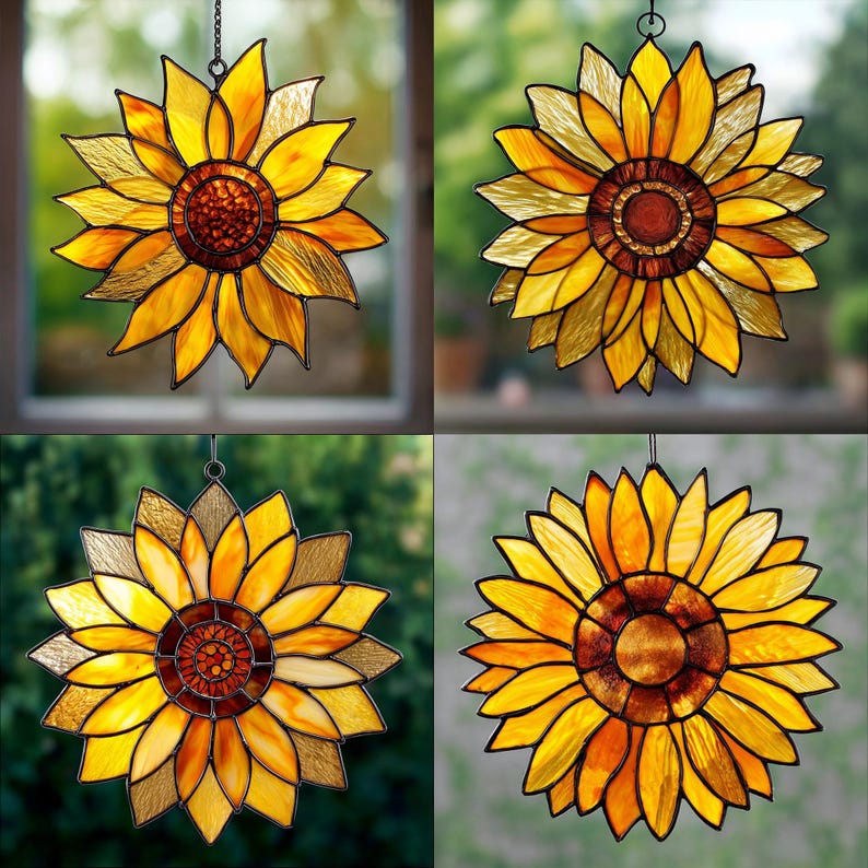 Lovely Sunflower Acrylic Window Hanging