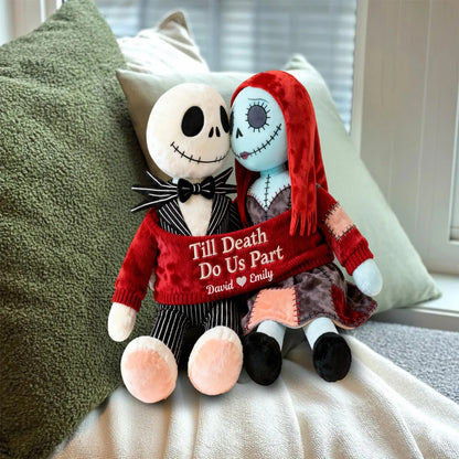 Till Death Do Us Part - Personalized Couple Shaped Pillow