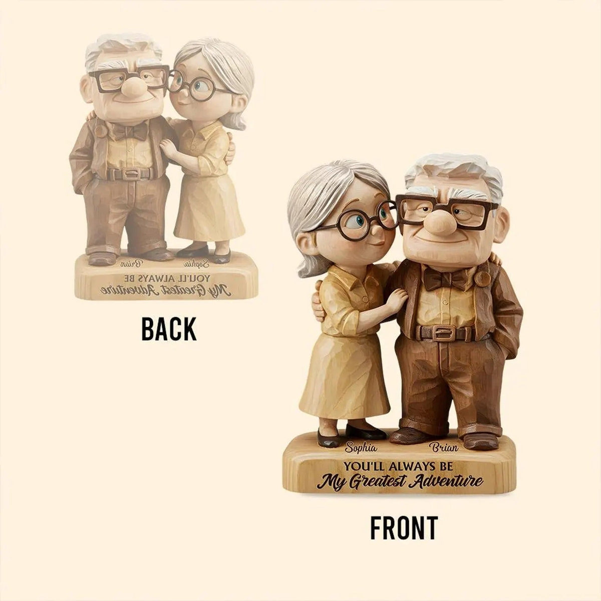 Old Couple Acylic Plaque - Personalized Couple Acrylic Plaque