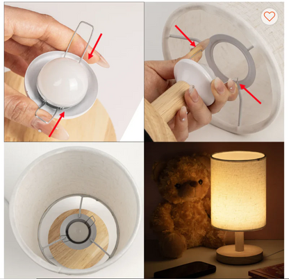 Classic Hiphop Cassette Wood Base Fabric Lamp, Retro Home Décor Gift