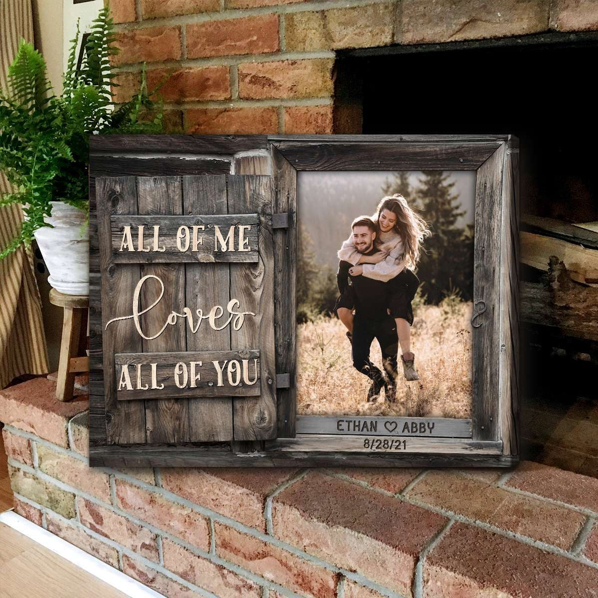 All of Me Loves All of You - Personalized Couple Canvas And Poster