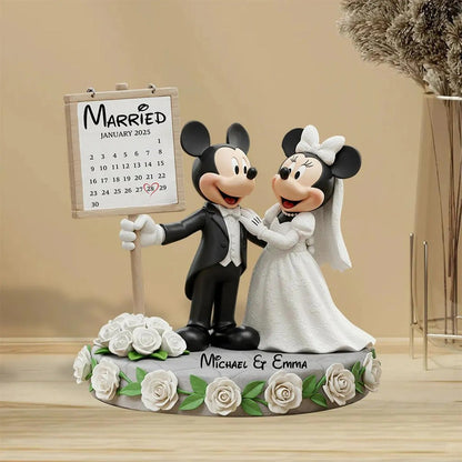 Personalized Cute Mouse Couple Custom Shaped Acrylic Plaque