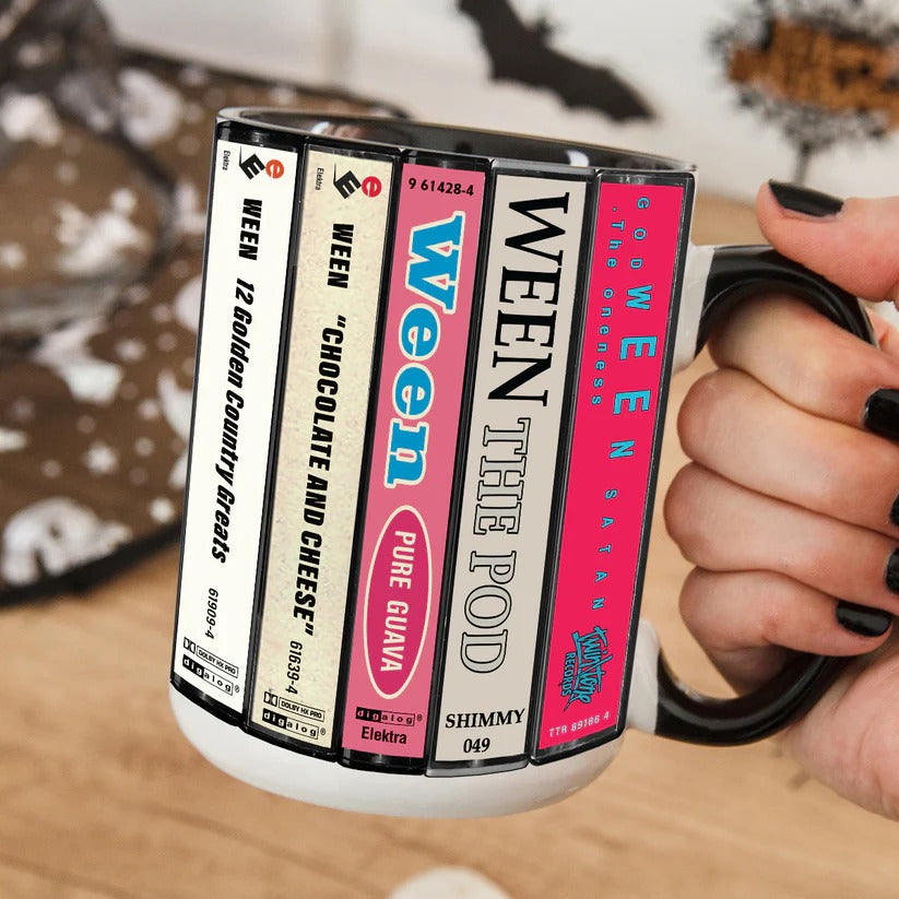 Ween Albums Cassette Collection Retro Accent Mug