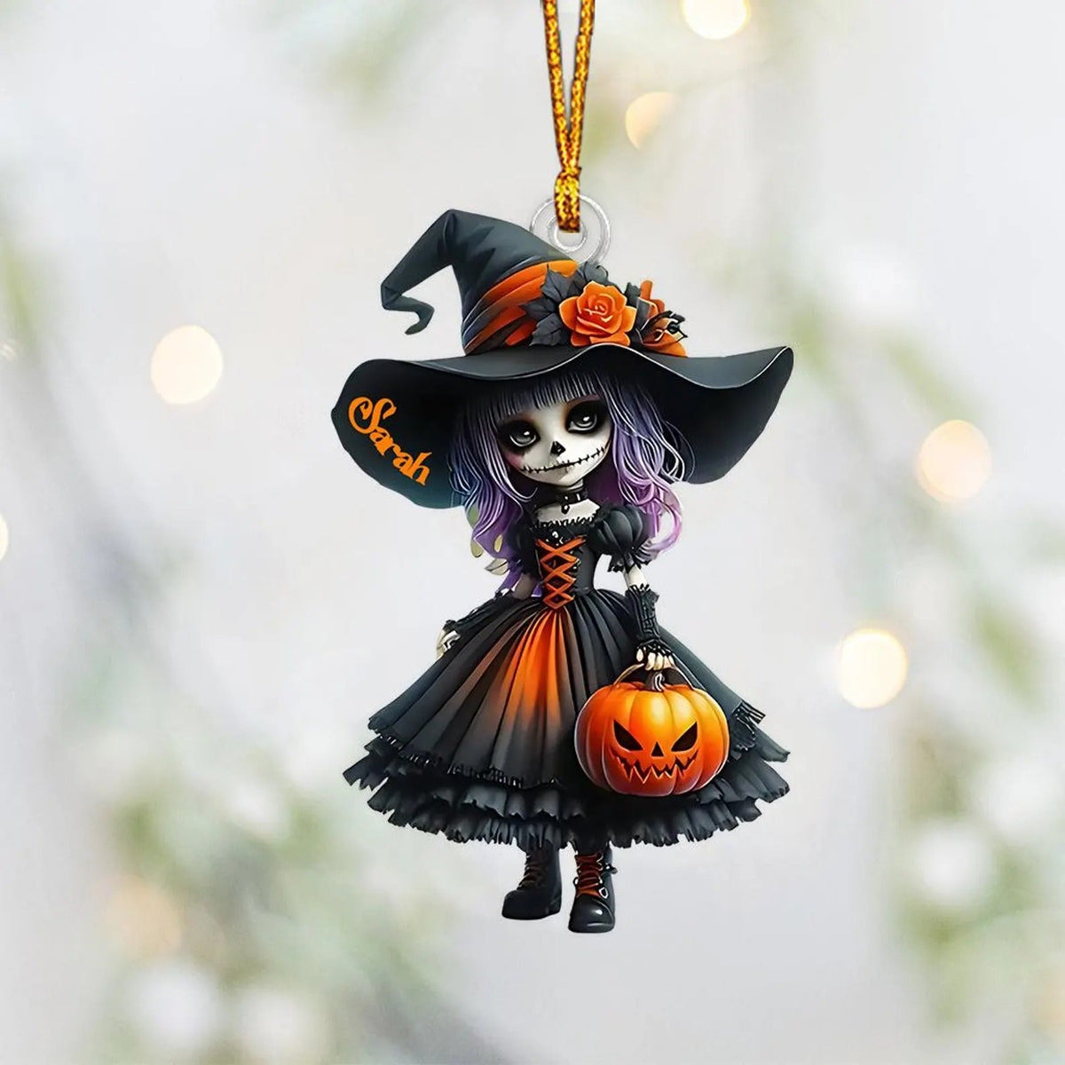 Little Witch Personalized Witch Custom Shaped Ornament