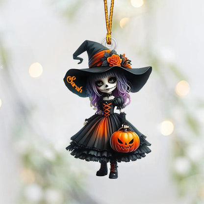 Little Witch Personalized Witch Custom Shaped Ornament