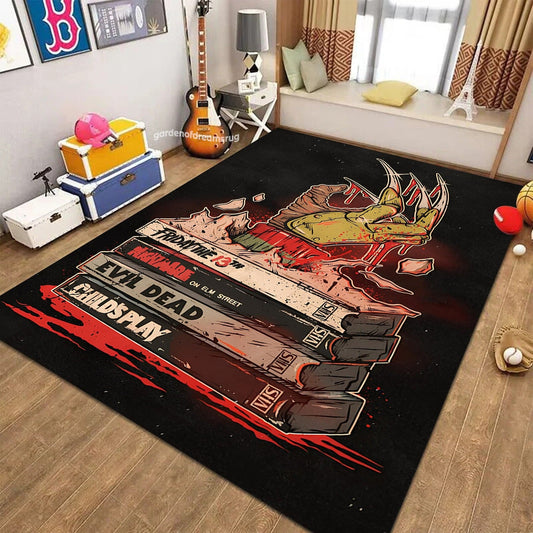 Retro Halloween Vibes Area Rug