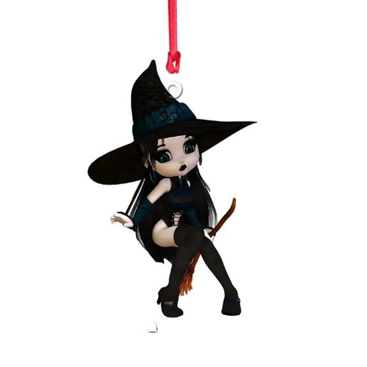 Little Witch Personalized Witch Custom Shaped Ornament