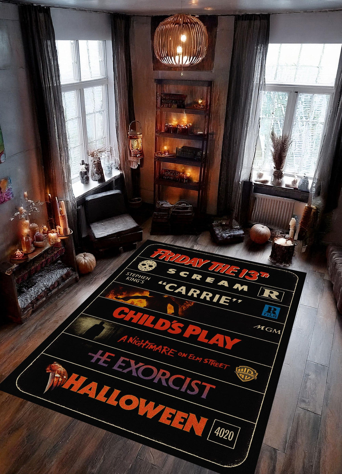 Retro Halloween Vibes Area Rug