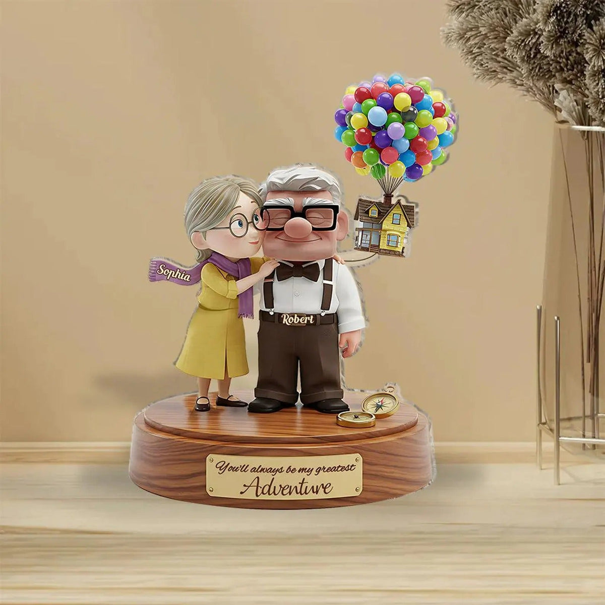Personalized Old Couple Custom Shaped Acrylic Plaque