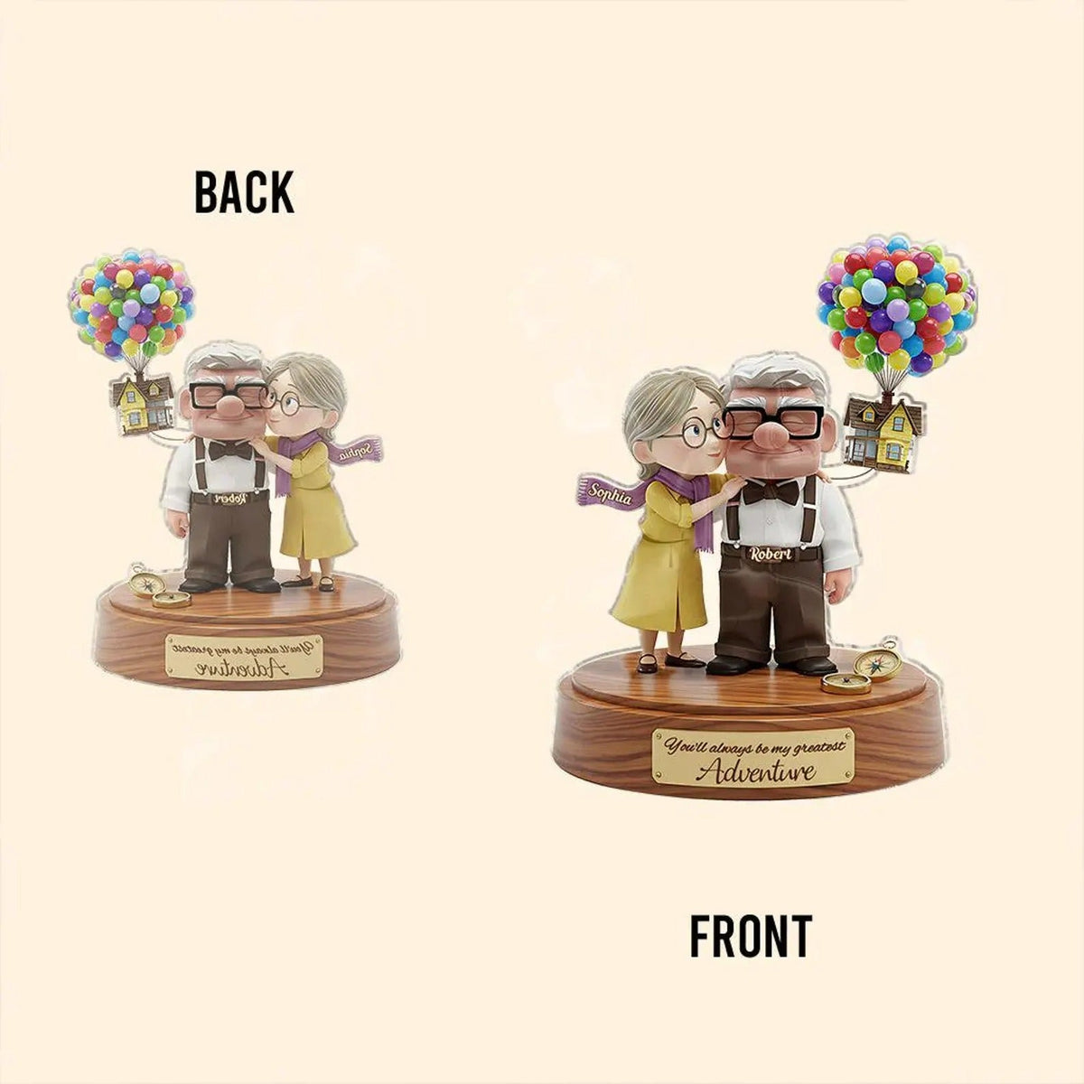 Personalized Old Couple Custom Shaped Acrylic Plaque