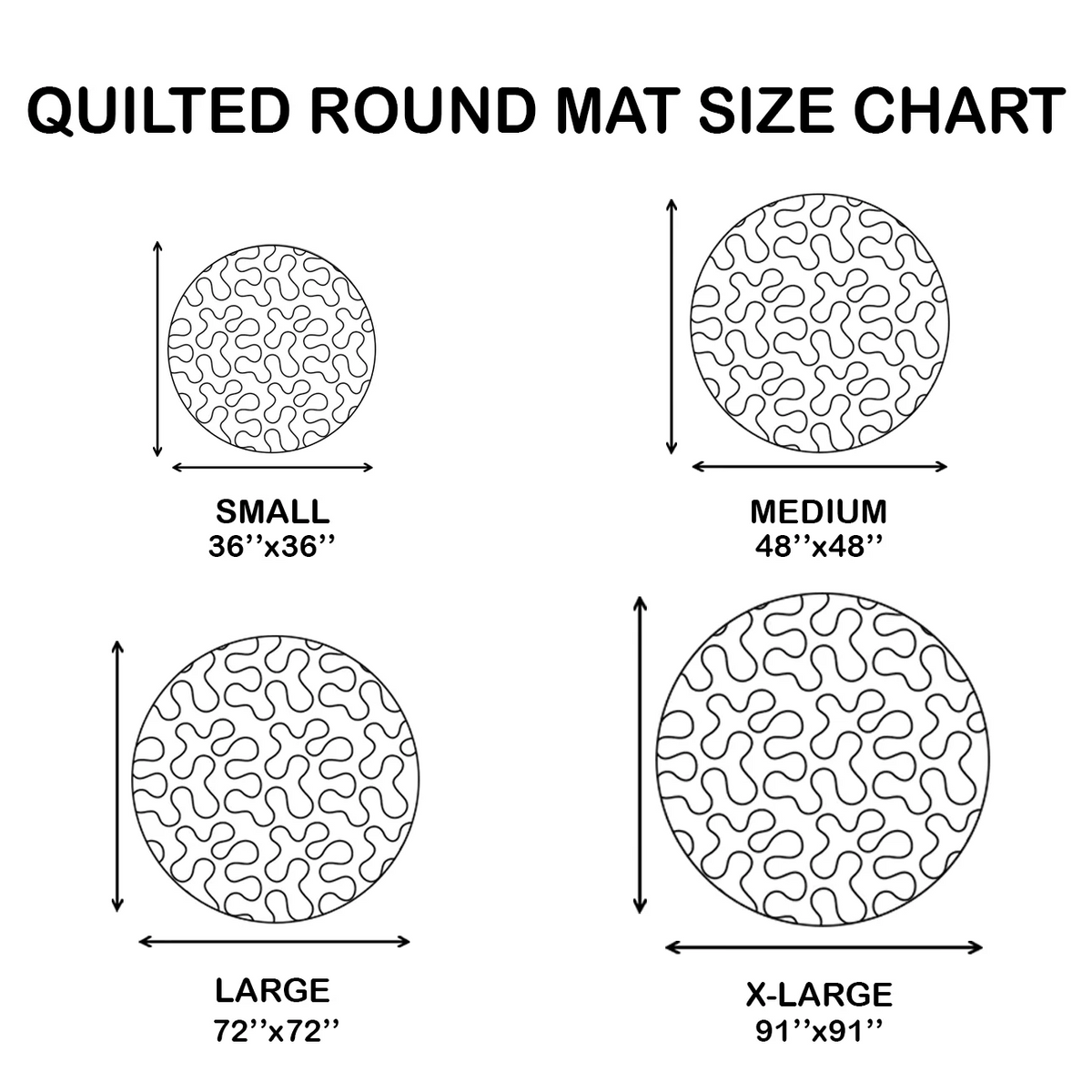 Autumn Pumpkins Quilted Round Mat