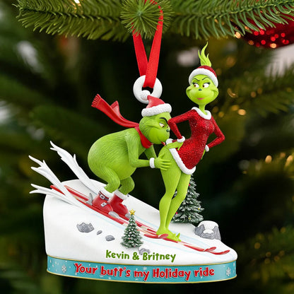 Skiing Couple Christmas Ornament Personalized Gifts For Couple Ornament