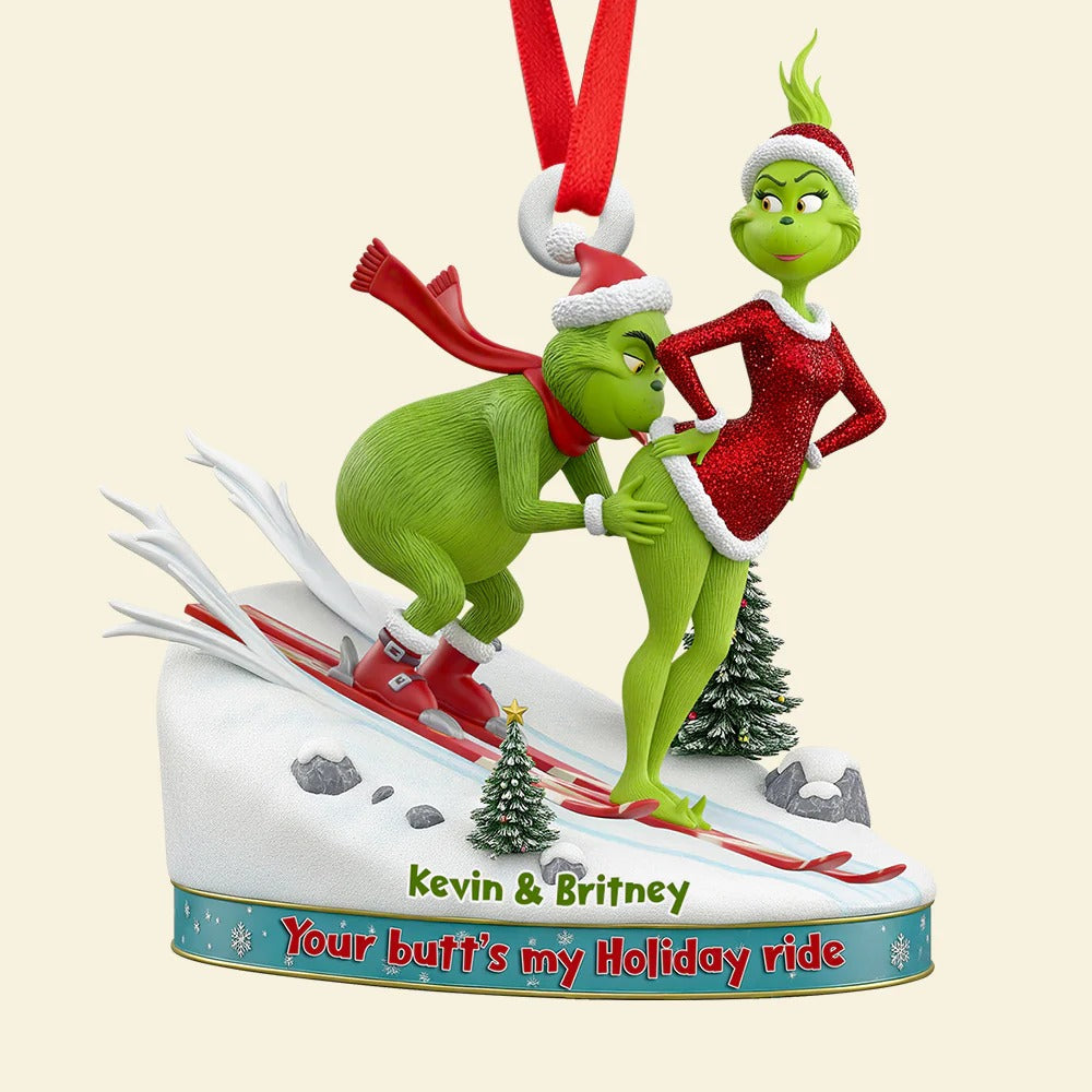 Skiing Couple Christmas Ornament Personalized Gifts For Couple Ornament