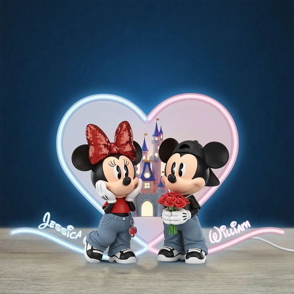 Lovely Couple Acrylic Light Box - Personalized Gift For Couples