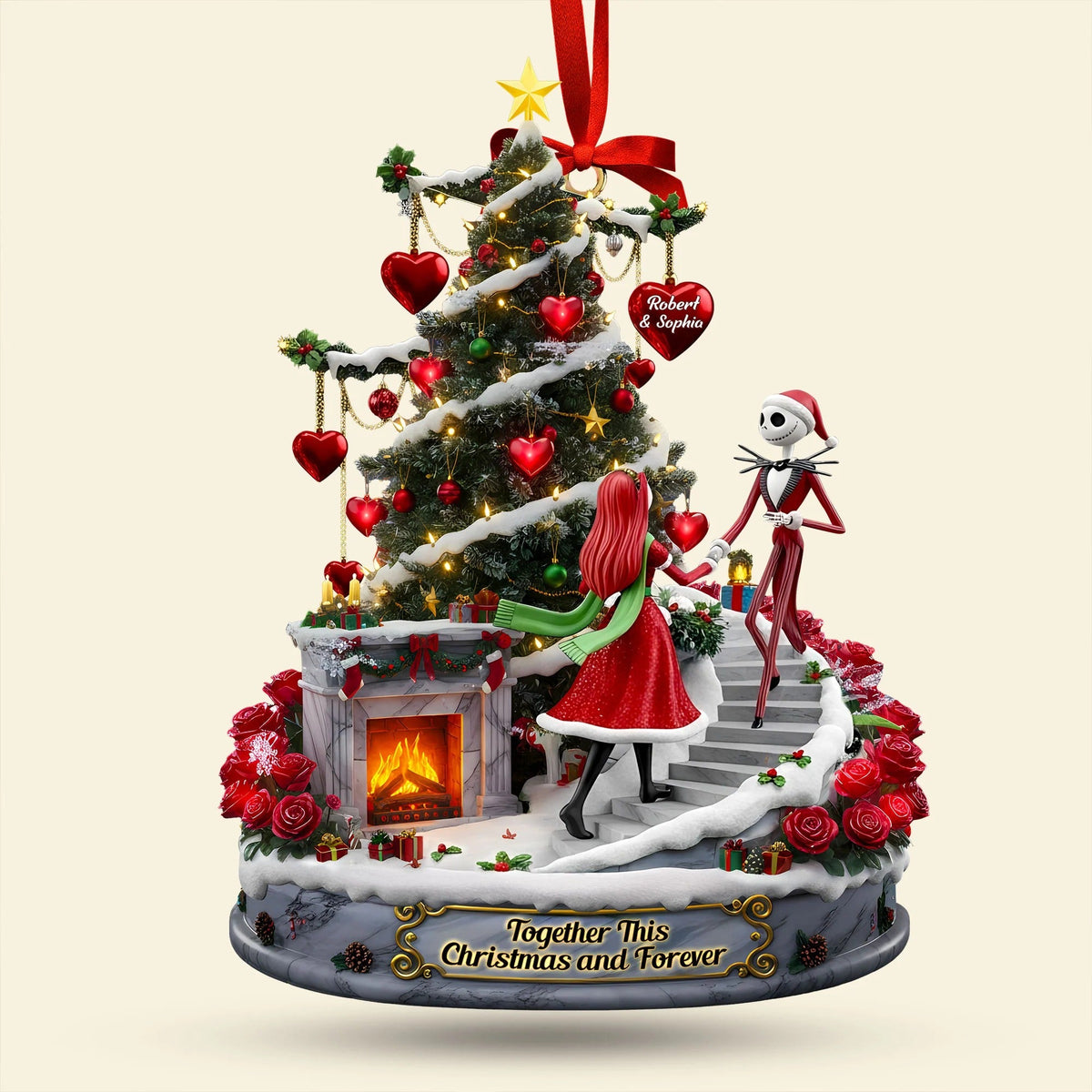 Forever Spooky Couple Ornament - Personalized Gifts For Couple Ornament